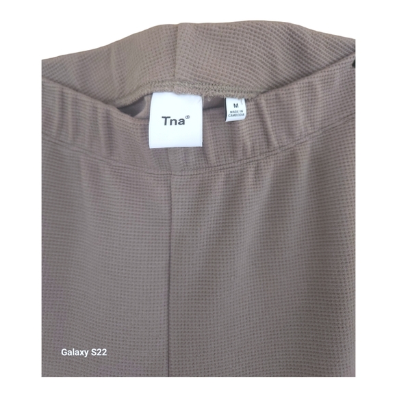 Tna Waffle Knit Butter Leggings, Taupe, Size Medium - Picture 2 of 11
